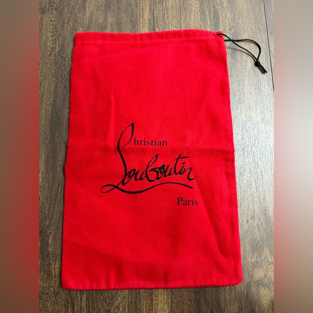 9 1/4”x14” Christian Louboutin Paris Red Dust Bag